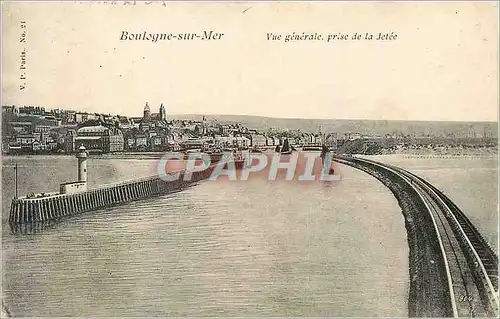 Cartes postales Boulogne sur Mer Vue Generale prise de la Jetee