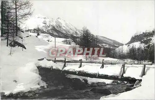 Cartes postales moderne Les Alpes Pittoresques Pont sous la Neige