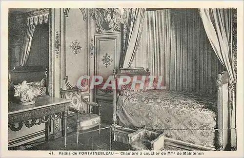 Cartes postales Palais de Fontainebleau Chambre a Coucher de Mme de Maintenon
