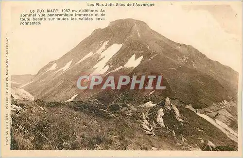 Ansichtskarte AK Le Puy Mary 1987 m d'Altitude Au Sommet vue panoramique