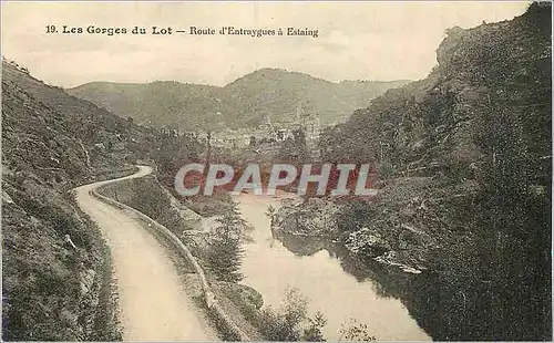 Cartes postales Les Gorges du Lot Route d'Entraygues a Estaing