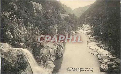 Cartes postales Les Gorges du Lot Route d'Entraigues a Estaing