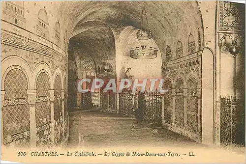 Cartes postales Chartres La Cathedrale La Crypte de Notre Dame sous Terre