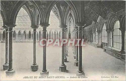 Cartes postales Abbaye du Mont Saint Michel Galerie du Cloitre