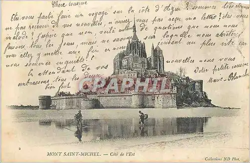 Cartes postales Mont Saint Michel Cote de l'Est Peche Pecheur