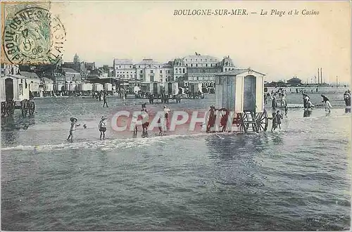 Cartes postales Boulogne sur Mer La Plage et le Casino