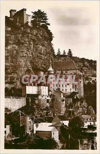 Cartes postales moderne Rocamadour Le Rocher vu de la Route de Cahors