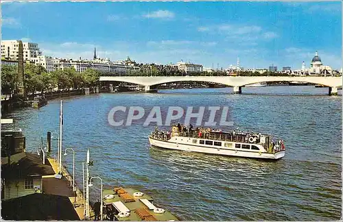 Moderne Karte London Waterloo Bridge and River Thames