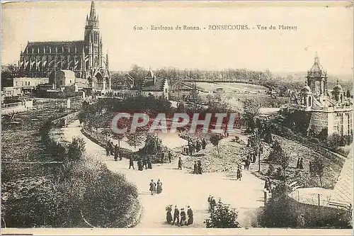 Cartes postales Environs de Rouen Bonsecours Vue du Plateau