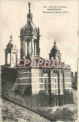 Cartes postales Environs de Rouen Bonsecours Monument de Jeanne d'Arc