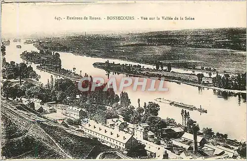 Cartes postales Environs de Rouen Bonsecours Vue sur la Vallee de la Seine