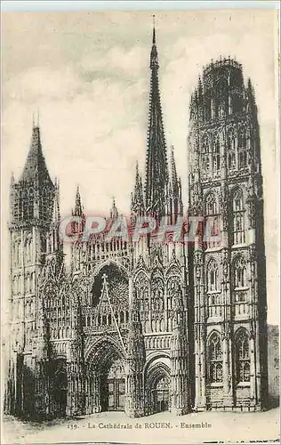 Cartes postales Cathedrale de Rouen Ensemble