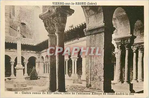 Cartes postales Reste de l'Abbaye de Saint Andre le Bas Cloitre Roman du XIIe Siecle