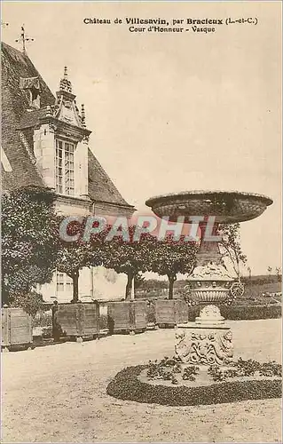 Cartes postales Chateau de Villesavin par Bracieux (L et C) Cour d'Honneur Vasque