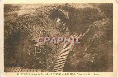 Ansichtskarte AK L'Artois (Sites de Guerre) Environs de Lorette Tranchees de Iere Ligne