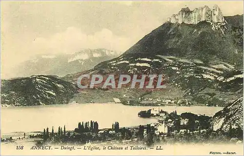 Cartes postales Annecy Duingt L'Eglise Le Chateau et Talloires