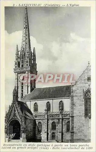 Ansichtskarte AK Landivisiau (Finistere) L'Eglise Construite en Style Gophique