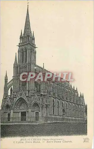 Ansichtskarte AK Bonsecours (Seine Inferieure) L'Eglise Notre Dame