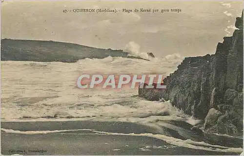 Ansichtskarte AK Quiberon (Morbihan) Plage de Kerne par