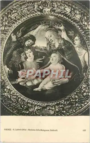 Cartes postales Firenze r Galleria Uffizi Madonna della Melagrana Botticelli