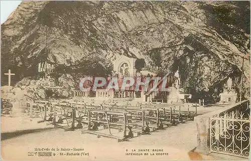 Cartes postales La Sainte Baume Interieur de la Grotte