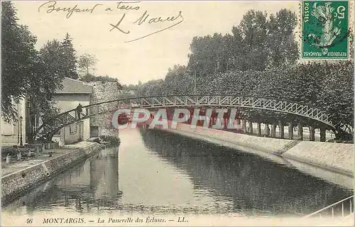 Ansichtskarte AK Montargis La Passerelle des Ecluses