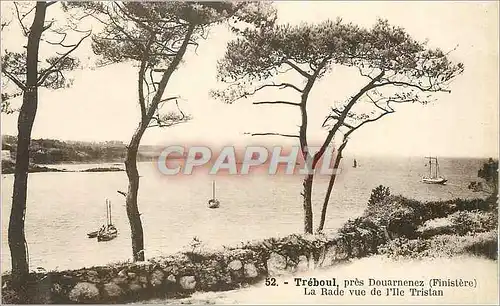 Cartes postales Treboul pres Douarnenez (Finistere) La Rade vue de l'Ile Tristan