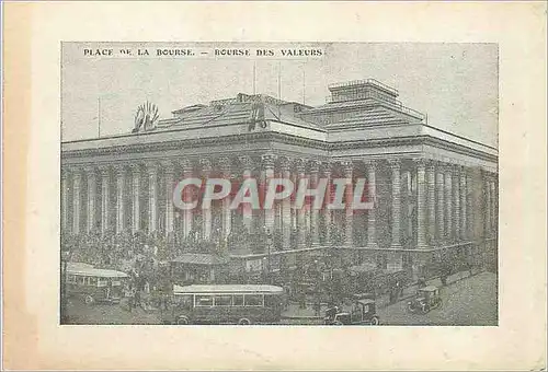 Cartes postales Paris (2e) Place de la Bourse Bourse des Valeurs