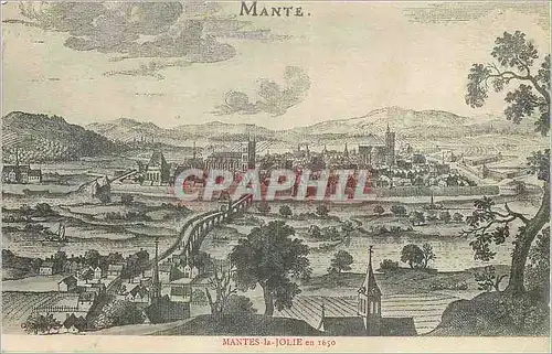 Cartes postales Mantes la Jolie en 1630