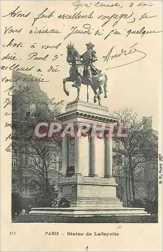 Ansichtskarte AK Paris Statue de Lafayette