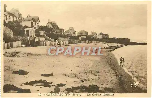 Ansichtskarte AK Carantec (Finistere) La Greve Blanche