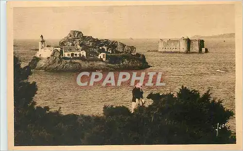 Ansichtskarte AK Carantec (Finistere) L'Ile Louet et le Chateau du Taureau