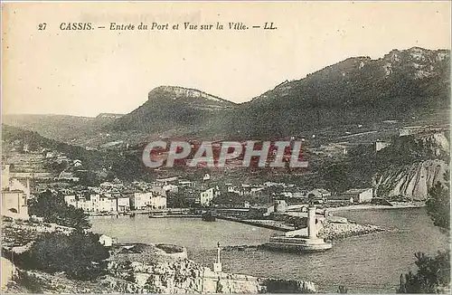 Cartes postales Cassis Entree du Port et Vue sur la Ville