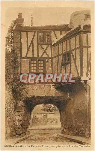 Cartes postales Mantes la Jolie La Porte aux Pretres vue prise de la Rue des Tanneries