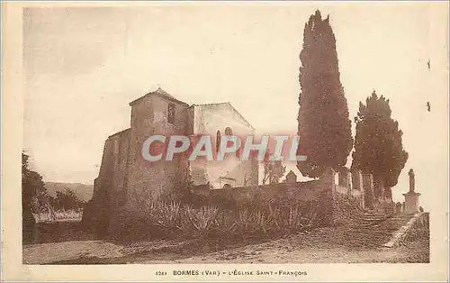 Cartes postales Bormes (Var) L'Eglise Saint Francois