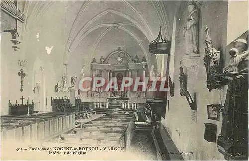 Cartes postales Environs de Nogent le Rotrou Margon Interieur de l'Eglise
