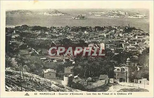 Cartes postales Marseille Quartier d'Endoume Les Iles du Friout et le Chateau d'If