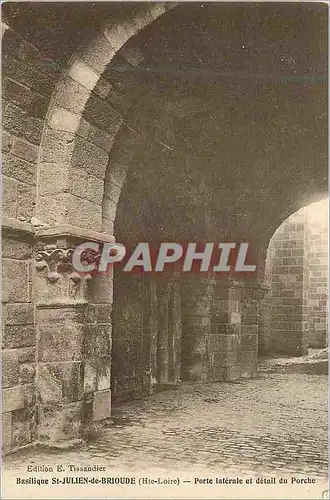 Cartes postales Basilique St Julien de Brioude (Hte Loire) Porte Laterale et detail du Porche