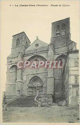 Ansichtskarte AK La Chaise Dieu (Hte Loire) Facade de l'Eglise