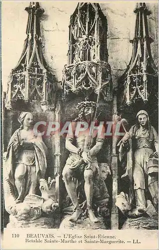 Ansichtskarte AK Beauvais L'Eglise Saint Etienne Retable Sainte Marthe et Sainte Marguerite