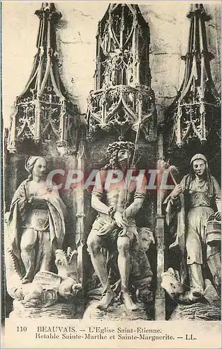 Cartes postales Beauvais L'Eglise Saint Etienne Retable Sainte Marthe et Sainte Marguerite