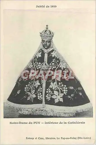 Cartes postales Notre Dame de Puy Interieur de la Cathedrale Jubile de 1910