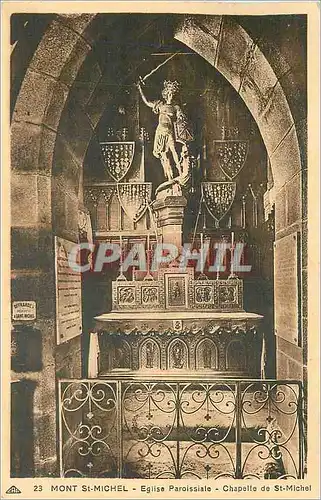Cartes postales Mont Saint Michel Eglise Paroissiale Chapelle de St Michel