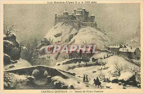 Ansichtskarte AK Chateau Queyras Dessin de Victor Cassiere