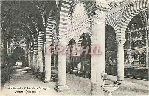 Cartes postales Gimignano Chiesa della Collegiasta L'Interno (XIII Secolo)