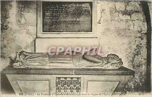 Ansichtskarte AK Eu (S Inf) Le Tombeau d'ysabelle d'Artois (1775) dans la Crypte de l'Eglise Notre Dame