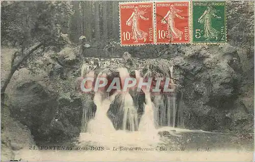 Cartes postales Fontenay sous Bois Le Bois de vincennes Une Cascade