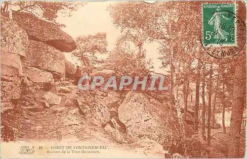 Cartes postales Foret de Fontainebleau Rochers de la Tour Denecourt