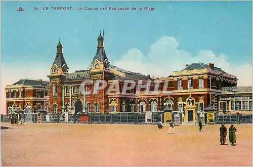 Ansichtskarte AK Le Treport Le Casino et l'Esplanade de la Plage