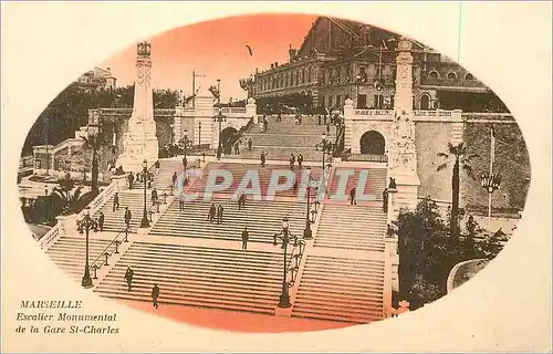 Cartes postales Marseille Escalier de la Gare St Charles